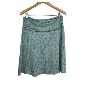 Toad&Co L Chaka Skirt Turquoise Patterned A-line Stretchy Skirt